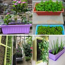Flower Window Box PP Resin Rectangular Window Planters Vegetables Container PP Resin Rectangular Balcony Garden Xqmg - A - View 5