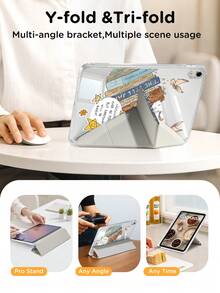 Cat Flower Collage Case Compatible With Air 4/5 10.9 Inch, 7/8/9th 10.2 Inch, (A16) 11 Inch 11th Generation 2025,Built-In Pencil Slot Compatible With Samsung Galaxy Tab A9 11 Inch, Tab A9 8.7 Inch, Cute Style Case, Back To School, Valentine's Day - Multicolor - View 7