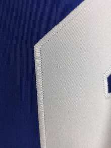 Atonmore 14# Blue American Football Casual Short Sleeve V-Neck Embroidery Patchwork T-Shirt, Party & Sports Wear - Blue - View 4