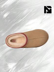 UGG Tasman II Slipper Sand Dark Cherry (Women's)- Women's Cozy Indoor-Outdoor & Snow Day Wear Shoes With Cloud-Level Comfort, Low-Profile Casual Design For Autumn Winter -Mother's Day Gifts-Father's Day Gift– Snow Boots-1174470 SDDR - SAND/DARK CHERRY - 查看 4