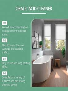 JAYSUING Heavy Duty Toilet Cleaner & Descaler Set: Oxalic Acid Stain Remover Liquid, Floral Deodorizing Spray, And Deep Cleaning Foam Powder | Professional Strength Urine Stain And Yellow Residue Remover | Suitable For Bathroom Tiles, Grout, And Ceramic Hard Water Scale And Limescale Remover - 液體 - 查看 4