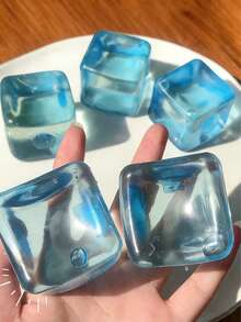 新款麦芽糖冰块挤压玩具，透明水块慢回弹减压挤压玩具冰块玩具 - 彩色 - 查看 5