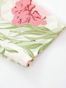 女士两件套开衫睡衣套装，长袖上衣和长裤，柔软舒适，适合春秋季穿着。 - 白色 - 查看 7