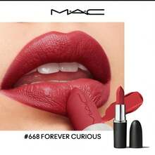 MAC M.A.CXIMAL Velvet Matte Lipstick "100% Authentic | Official Quality" "100% Authentic | Official Quality" "Vibrant Color | 12-Hour Lasting" "Perfect For Parties And Holidays" "Waterproof & Smudge-Proof" "Suitable For All Skin Tones" - 668 Forever Curious - View 1
