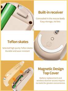 HP 惠普无线静音鼠标，符合人体工学的右手设计，2.4GHz稳定连接，适用于台式机和笔记本电脑 - 粉色 - 查看 7