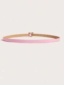 1pc Kids Belt, Cute Cat Design Thin Waist Belt, Suitable For Skirts, Pants, Sweaters, Party, School Daily Wear, Pink - Pink - View 4