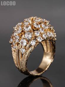1 PC Romantic Cubic Zirconia Ring For Women For Wedding Engagement Anniversary Party Jewelry Valentine's Day Gift - 1# - View 3