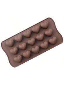 Molde de silicona multifuncional para chocolate - con formas cuadradas/redondas/de corazón/estrella/flor, adecuado para hacer aperitivos, trufas y caramelos duros - Multicolor - Ver 11