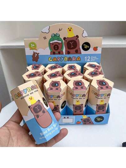 SANRIO Capybara Angel Blind Box With Stickers. This Is A Blind Box That Comes With Stickers That Can Be Stuck On Computers, Cars, Game Consoles, Phone Cases, And Tablets. It Is A Surprise-Filled Birthday Gift And Holiday Gift.