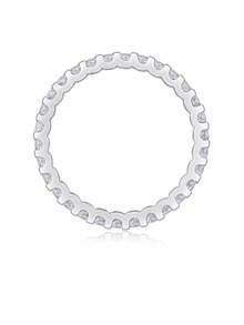 925 Sterling Silver Moissanite Ring, Suitable For Banquet, Party, Official Occasions, Festivals, Valentine's Day, Engagement, Wedding, Anniversary, Birthday Gift, With Certificate - Silver - View 9