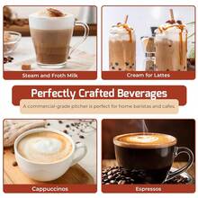 奶泡壶，67.6盎司/2000毫升不锈钢咖啡蒸汽奶泡杯，适用于意式浓缩咖啡、咖啡师、拿铁、卡布奇诺等饮品的奶泡。 - 彩色 - 查看 7