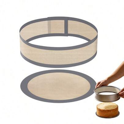 1pc/2pcs Silicone Baking Mat, Spring Form Pan Protector, Reusable Non-Stick Easy Clean Baking Tray Liner, Oven Baking Accessories - Suitable For Cookies, Macarons, Bread, Pastries, Baking Supplies, Silicone Baking Mat Set