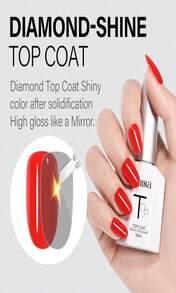 AILLSA Pegamento de uñas de gel sólido con base y capa superior - Blanco - Ver 8