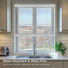 Faux Wood Blinds , Window Blinds , Wood Blinds , Window Shades , Window Treatments , Blinds Amp Shades , Window Shades For Home , Wooden Blinds , Basic White , 34W X 60H - B084LMSZDN - View 4