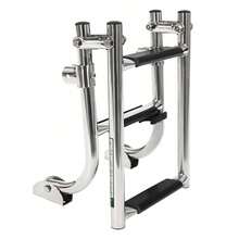3 Step Folding 304 Stainless Steel & PVC Boat Ladder Silver & Black - 1 - View 8