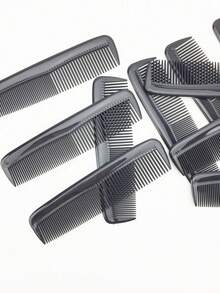 12pcs Portable Double-Row Hair Comb, Haircut Comb, Thick & Thin Teeth Comb - Black - View 6