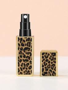 1pc 5ml Leopard Print Square Perfume Refillable Bottle, Portable Travel Perfume Bottle With Bottom Filling, Refillable Leopard Print Square Perfume Travel Bottle, 5ml Bottom Refillable Textured Decant Bottle - Multicolor - View 12