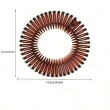 1/3个装 女士塑料全圆弹力钻石形柔韧齿发夹，防滑护发配件 - 彩色 - 查看 12