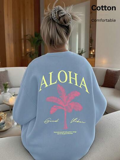 Warm gefütterte Kleidung mit Kokosnussbaum-Schriftzug, lockeres blaues Damen-Sweatshirt mit Rundhalsausschnitt, Baumwoll-Top für Herbst und Winter, Strickwaren, K-Pop-Krieger-Serie, Damen-Sweatshirt, Damen-Trainingsanzug, Winterbekleidung für Damen, Damen-Fleecejacke, Langarmshirt, Streetwear für Damen, Sportbekleidung für Damen, Streetstyle für Damen, Frühling, weich und bequem, Kleidung für kaltes Wetter, Damen-Sweatshirt, Unisex, neutraler Stil, Partner-Sets, lässiger/preppy-Stil für den Alltag, Streetwear für Damen, Damenbekleidung in großen Größen, Karnevalskleidung, Winterbekleidung für Damen, Familienfeiern, Frühlingsferien, Frühling, Sommer, Valentinstag, Karneval, Partys, Strand, Hochzeiten, Fitnessstudio, elegant, Urlaub, Freizeit.