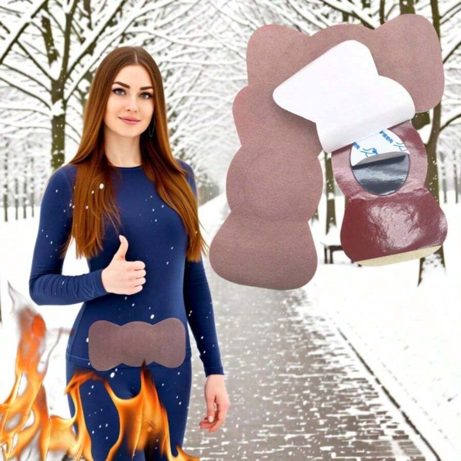 6/20/30pcs/Pack Body Heating Patches, Provide Warmth For Buttocks, Thighs And Abdomen - Easy To Use Heating Patches, Lightweight And Practical For Home, Gym And Office - Similar To Natural Body Warmth - Redwood - View 1