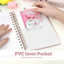 Journaling Notebooks A5 Lined Spiral Notebook For Women 146 Pages College Ruled Hardcover Notebook For Work Note Taking Journaling And Office School Supplies A5 - Pink - Hồng - Xem 5