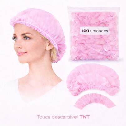 Kit 100 Toucas Descartáveis TNT Com Proteção Par Cabelo Salão, Estética & Cozinha