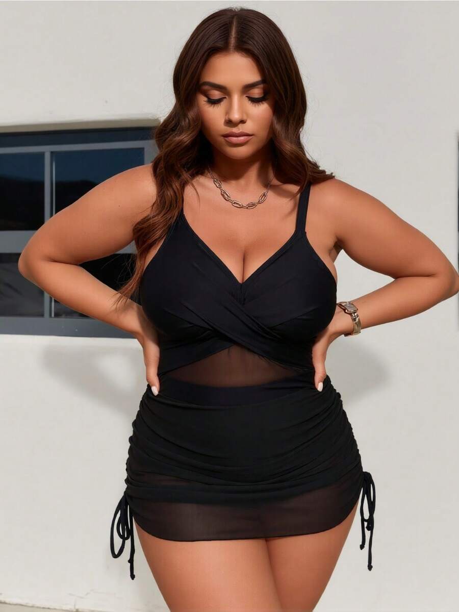2026 New Elegant And Fashionable Women's StyleModern Women's Swimsuit For Water S And Outdoor ActivitiesBeach Tankini - 黑色 - 查看 1