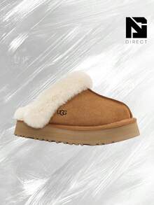 UGG Disquette Slipper Chestnut (Women's)- Women's Cozy Indoor-Outdoor & Snow Day Wear Shoes With Cloud-Level Comfort, Low-Profile Casual Design For Autumn Winter-Easter Gift– Snow Boots-1122550 CHE - 栗 - 查看 2