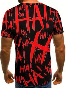 Men's Short Sleeved Suit, Dark Background, Men's Comfortable And Breathable Sportswear, Fashionable Summer New Product, Perfect Gift - 彩色 - 查看 3