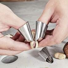 Stainless Steel Finger Protector, Vegetable Picking Nail Guard, Finger Sleeve, Thumb Knife - 2 Pieces Of Armor - View 11