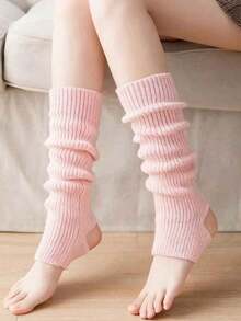 女士秋冬腿套，Y2K前卫风格，保暖纯色小腿套，宽松针织JK版型，舒适保暖 - 彩色 - 查看 14