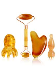 2/3/4pcs/Set Facial Beauty Massage Tool Kit, Including Gua Sha Board, Roller, Massage Stick, Face & Eye Massager, Head Massage Comb, Muscle Relaxation Small Tools, Suitable For Women Facial Beauty Massage - Multicolor - View 15