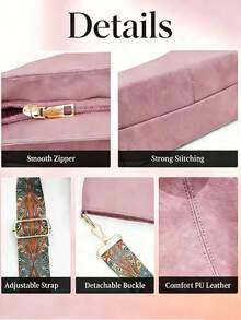 Casual Pink Leather-Look Tote Bag | Soft Slouchy Shoulder Bag With Woven Pattern Strap | Spacious Light Pink Tote For Women, Daily Use, Work, School & Shopping Get Ready To Carry Cuteness And Comfort With This Gorgeous Light Pink Tote Bag! Made From Soft Faux Leather With A Relaxed Slouchy Silhouette, This Tote Features Detailed Stitching And A Durable Woven Strap In Earthy Blue And Neutral Tones, Adding A Chic Boho Touch. Roomy Enough For A Laptop, Books, Snacks, And All Your Daily Treasures-Perfect For Work, School, Errands, Brunch, Or A Stylish Day Out. The Versatile Design And Pretty Blush Hue Match Effortlessly With Dresses, Jeans, And Casual Outfits. Lightweight, Spacious, And Totally On-, This Tote Is Your Go-To Bag For Everyday Elegance. - 彩色 - 查看 10
