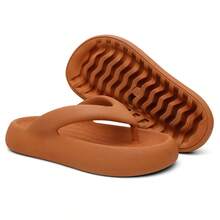 Women's Soft Cloud Flip-Flops, Super Comfortable And Soft - 焦糖-焦糖 - 查看 3