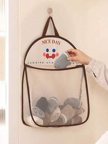 1 pieza Bolsa de almacenamiento versátil para colgar en la pared - Organizador de malla para artículos varios, ropa interior, calcetines - Adecuado para varios tipos de habitaciones - Multicolor - Ver 6