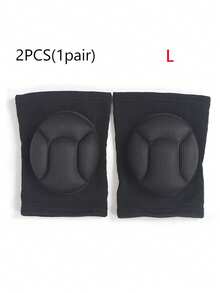 2pcs Black S/M/L Spring Thick Sponge Football/Volleyball/Basketball Outdoor Sports Elbow Pads - High Elastic Sponge Anti-Slip Anti-Collision Elbow Sleeves - Black - View 7