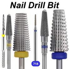 1PC/3PCS Professional-Grade Tungsten Steel With Diamond Nail Drill Bit Cuticle Remover Bits,For Electric Nail Drill Compatible, - Multicolor - View 1