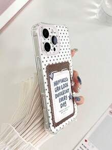 波点字母彩绘透明卡套软硅胶全包防摔手机壳，兼容 17 Pro/17 Air/17/17 Pro Max/16/11/16 Pro/16 Plus/16 Pro Max/16 e/15 Pro Max/13/14/12/XS/XR/7G/8P、Galaxy S25/S25 Plus/S25 Ultra/A16/A36/A26、11/12 Pro/12/12 X/13 Pro/14 Pro/15 Pro、10/9/Note9/12c/Note11 Pro/Note8 Pro - 彩色 - 查看 4