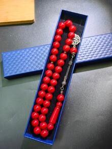 1pc Premium Gift Box Set Of 45pcs Pearl Beaded Bracelet, Daily Prayer Tasbih Rosary - Multicolor - View 8