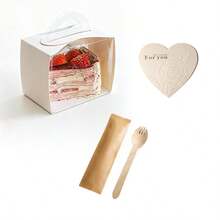 5 piezas/10 piezas/15 piezas Cajas de papel para cupcakes con ventana transparente, adecuadas para muffins, pasteles, postres, té de la tarde, tartas mousse, embalaje para hornear - color aleatorio - Ver 7