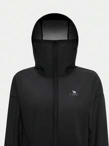 CAMEL CROWN 女士防晒服夏季专业降温针织连帽外套 - 幻影黑 - 查看 3