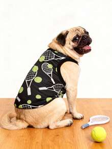 LUCKIE LABO 2件装 GAME DAY 经典赛季球形图案印花背心，适合吉娃娃等小型犬，保暖透气，减少掉毛，室内外运动皆宜，猫狗适用。 - 彩色 - 查看 5