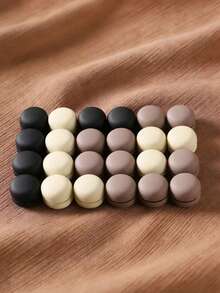 18pcs Hijab Clips, Multi-Purpose Hijab Magnetic Buckles, Magnetic Clips For Shawl, Shirt, Clothes, Pant Leg, Scarf (No Card Paper) - Dark Brown - View 5