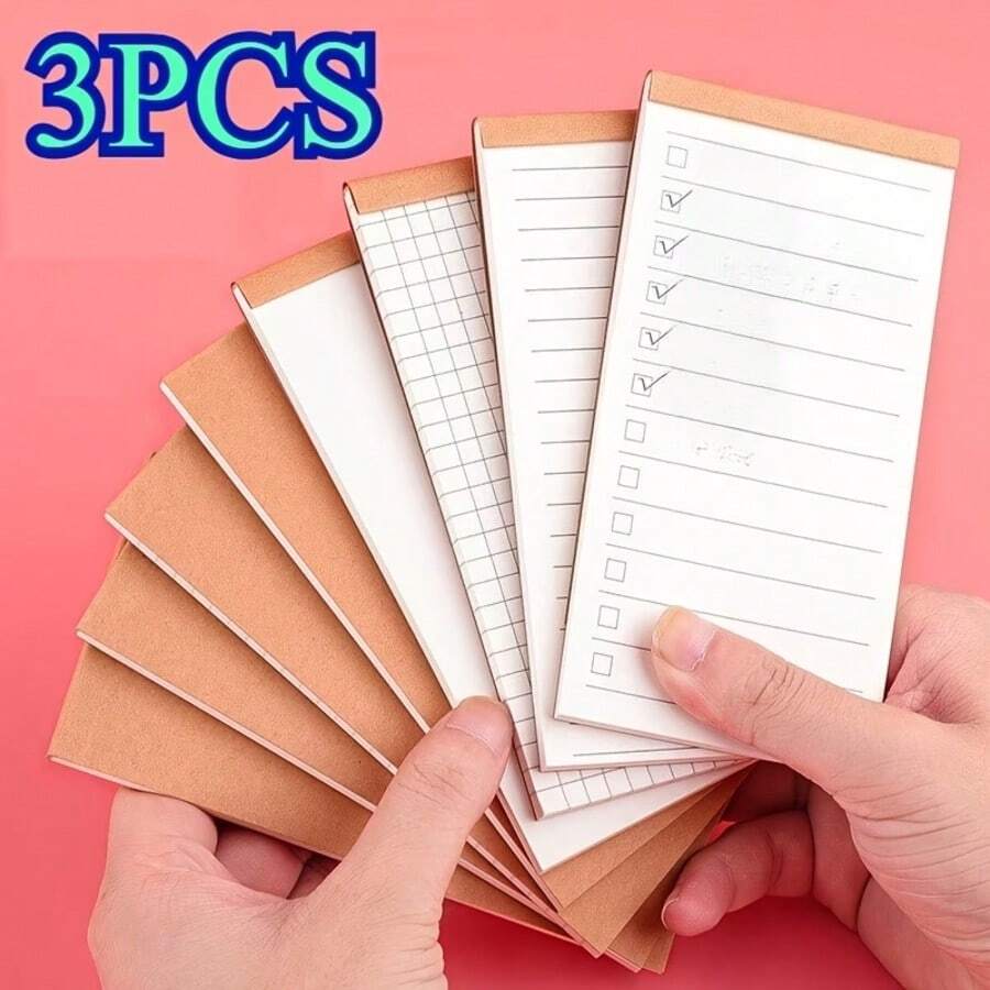 1pc/2pcs/3pcs Self-Discipline Planner Notebook, Efficiency Sticker Notebook, Simple Sticker Paper, Daily Planner, Weekly Planner, Memo, Multi-Functional Student Notebook, Self-Discipline Daily Planner, Time Management, Weekly Planner, To-Do List, Punched Planning Card, Cute INS Style Memo Book, Back To School Supplies, Planner Notebook, Notebook, Student Learning & Office Supplies, School Supplies, Back To School