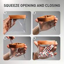 1pc Transparent PVC Golf Spike Bag With Automatic Buckle Design And Hanging Hook, Portable Spike Storage Bag - Multicolor - View 2