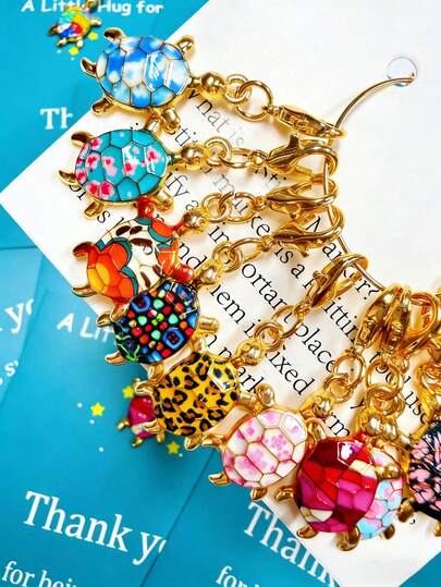 20pcs/Set Unique Interesting Sea Turtle Keychain Gift Set, Comes With Thank You Card, Cute Sea Turtle Pendant Can Decorate Backpack, Handbag And Car Keys, Ideal Gift For Family, Friends, Couples And Classmates On Birthday, Wedding, Bachelor Party, Valentine's Day, New Year, Graduation And Back To School Season