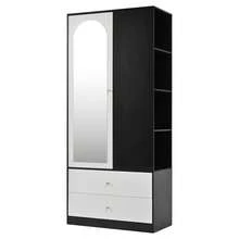 Bedroom Armoires - White+Black + Particle Board - View 10