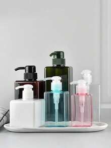 1个可重复灌装旅行装瓶，创意小型空泵瓶，适用于洗手液、沐浴露、洗发水，大容量乳液分配器，旅行皂液泵，浴室，水槽，淋浴，洗手液，洗发水，沐浴露，可重复灌装泡沫容器，透明塑料瓶，适用于沐浴露泵瓶，家居浴室用品。 - 彩色 - 查看 5