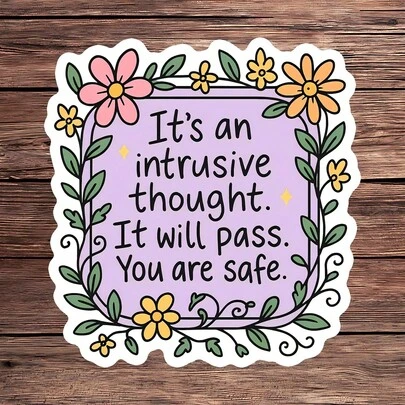 1 ملصق لأفكار الاقتحام، ملصق تذكير بالصحة العقلية للابتوب، أنت فينيل، هدية شفاء لطيفة، ملصق زجاجة مياه قابل للإزالة والالصاق، ملصق إثبات إيجابي متين لكوب الماء، ملصق فينيل لدفتر الملاحظات لدعم القلق، هدية مثالية لتوعية الصحة العقلية، ملصق زجاجة مياه بزهرة قلب مهدئة