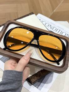 1 pièce Lunettes de style pilote rétro européen et américain, accessoires d'été, accessoires pour cheveux, prix réduits, essentiel pour les voyages - Multicolore - Voir 7